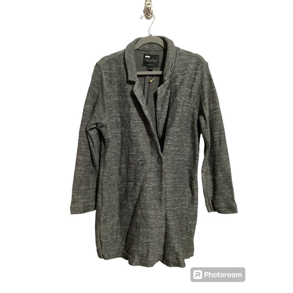 Sanctuary Jackets & Blazers - Sanctuary Gray Button Front Pea Coat Jacket Long Sleeve Collar Cotton Blousee